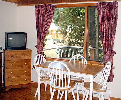 Dining Area looking out to private deck.